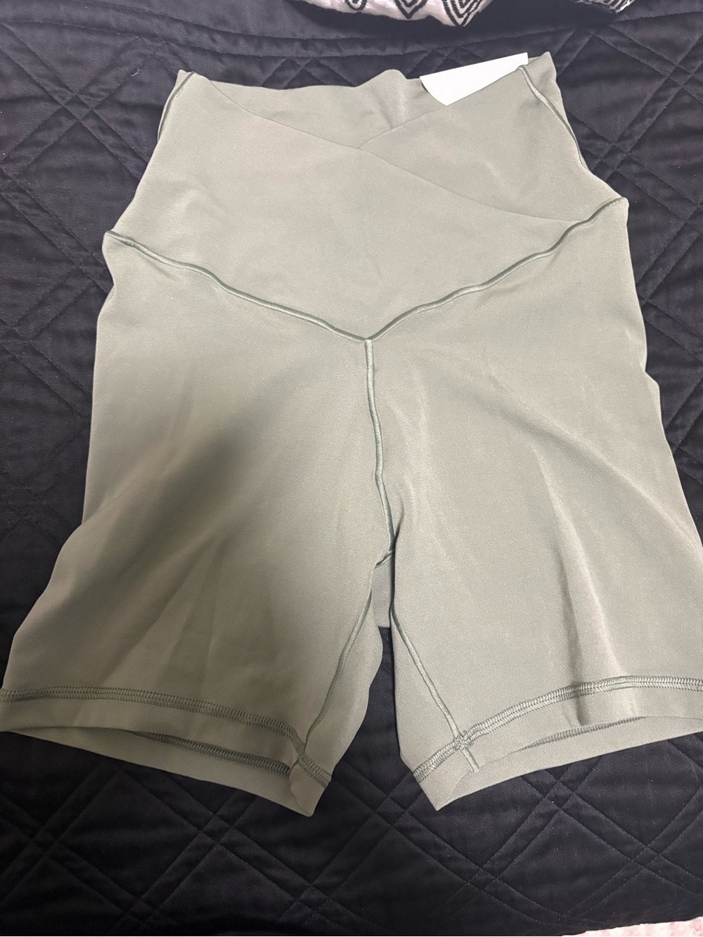 Offline by Aerie - High-Waist Sage Green Women’s Bike Shorts
